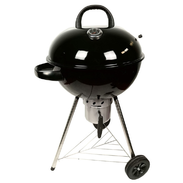 22 inch kettle charcoal bbq grill portable trolley wheels with cover