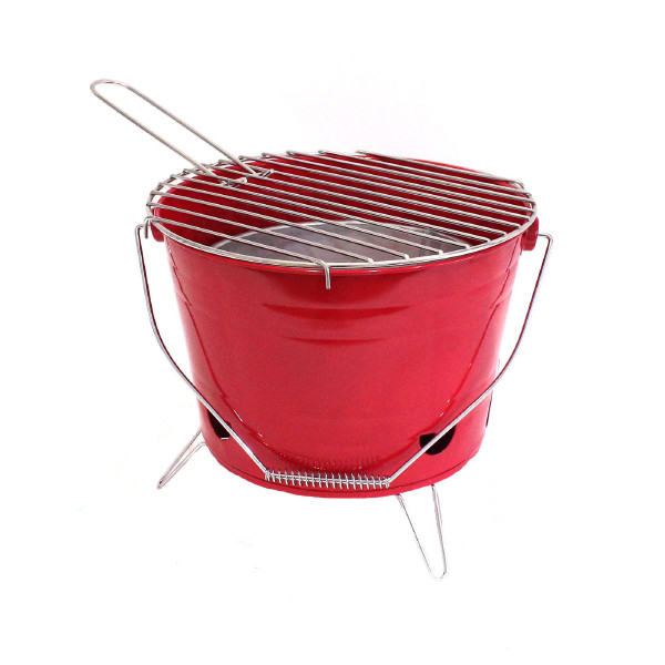 Bucket shape easy carry charcoal bbq grill